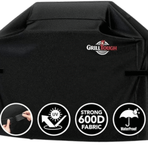 GrillTough Heavy Duty BBQ Grill Cover for Outdoor Grill – Waterproof, Weather Resistant, UV & Fade Resistant with Adjustable Straps